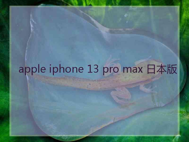 apple iphone 13 pro max 日本版