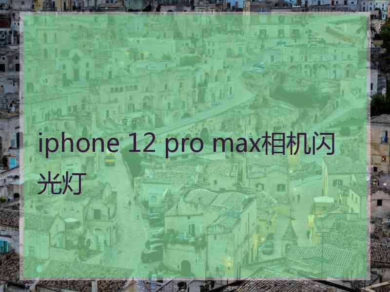 iphone 12 pro max相机闪光灯