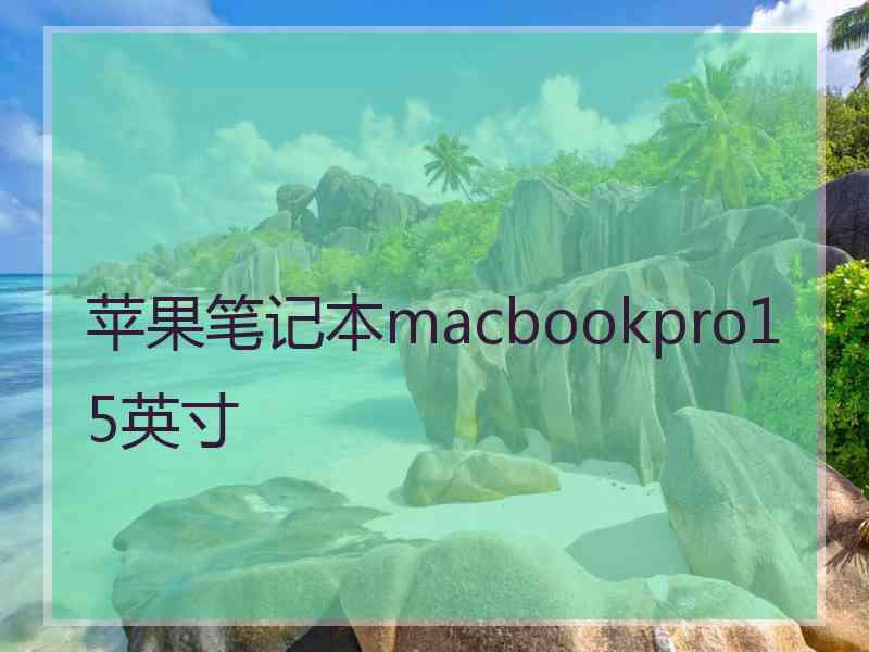 苹果笔记本macbookpro15英寸