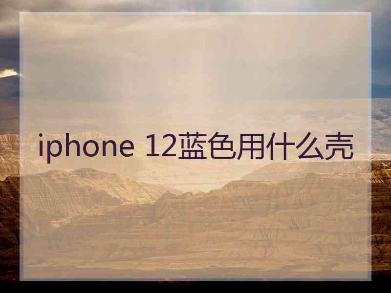 iphone 12蓝色用什么壳