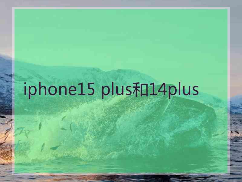 iphone15 plus和14plus