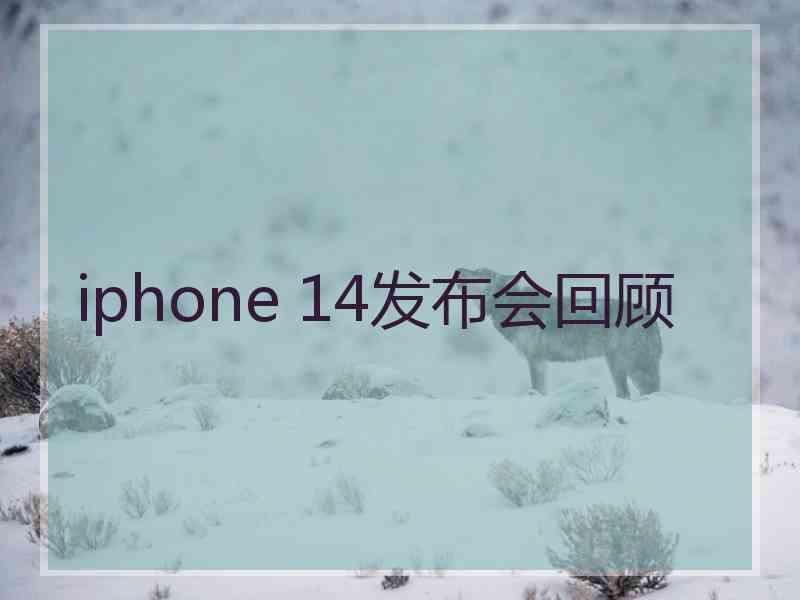 iphone 14发布会回顾