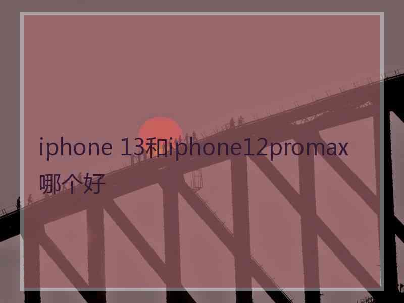 iphone 13和iphone12promax哪个好