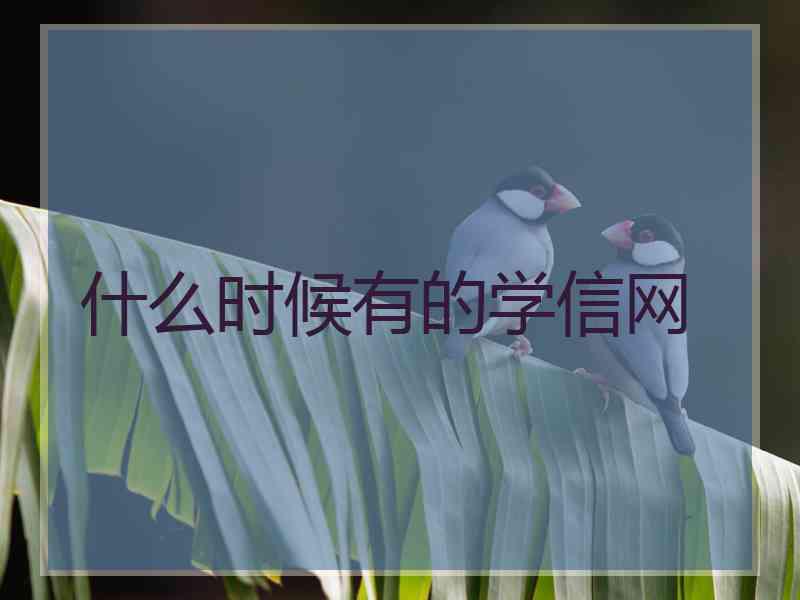 什么时候有的学信网