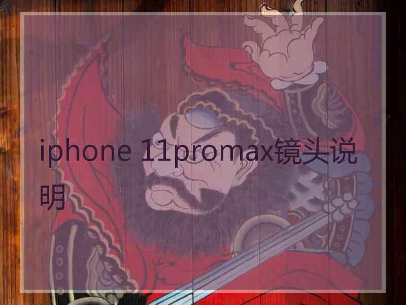 iphone 11promax镜头说明