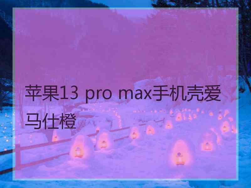 苹果13 pro max手机壳爱马仕橙