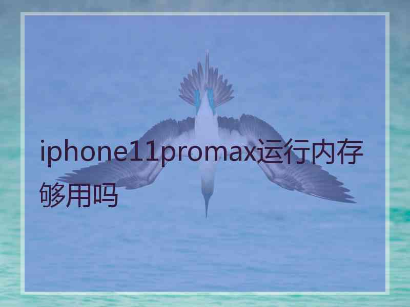 iphone11promax运行内存够用吗