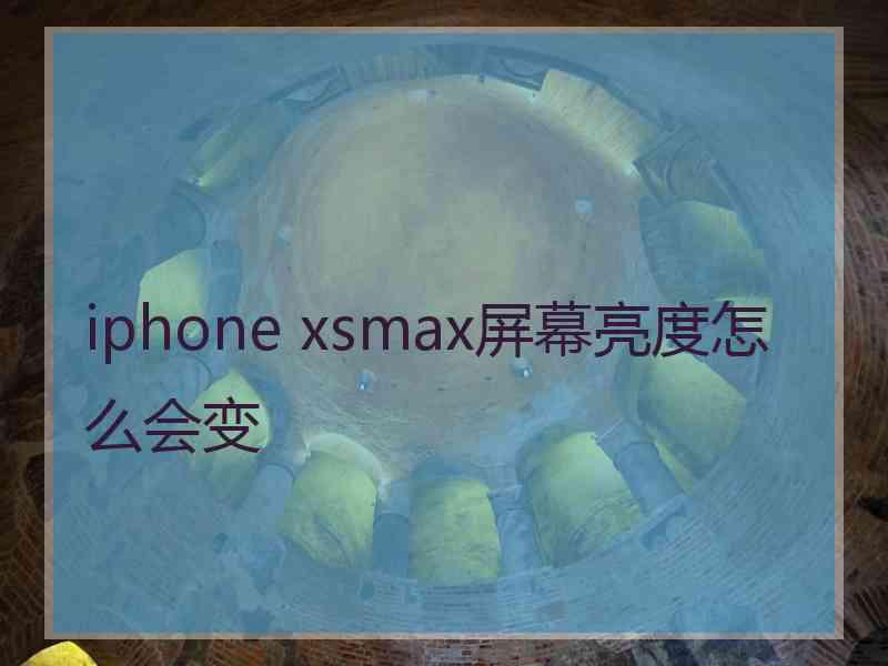 iphone xsmax屏幕亮度怎么会变