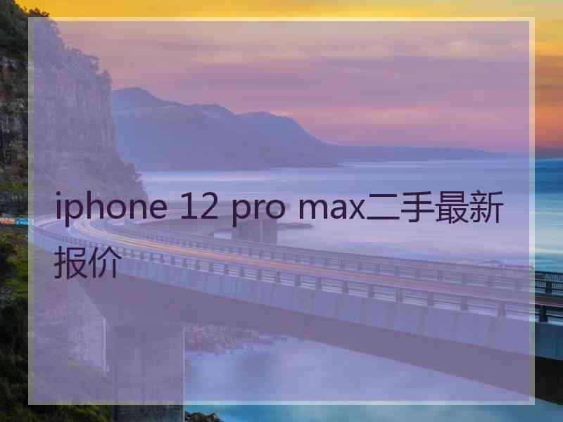 iphone 12 pro max二手最新报价