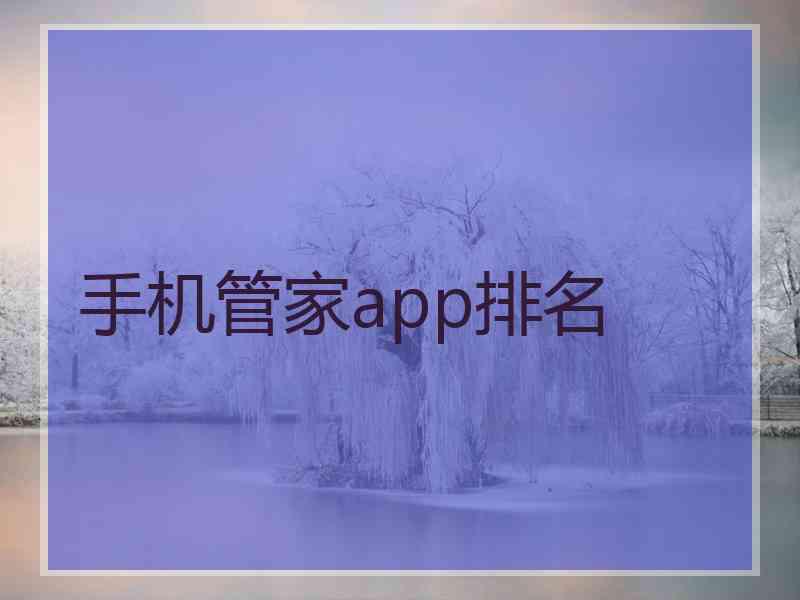 手机管家app排名