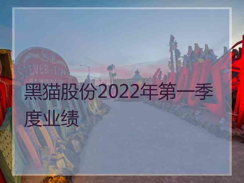 黑猫股份2022年第一季度业绩