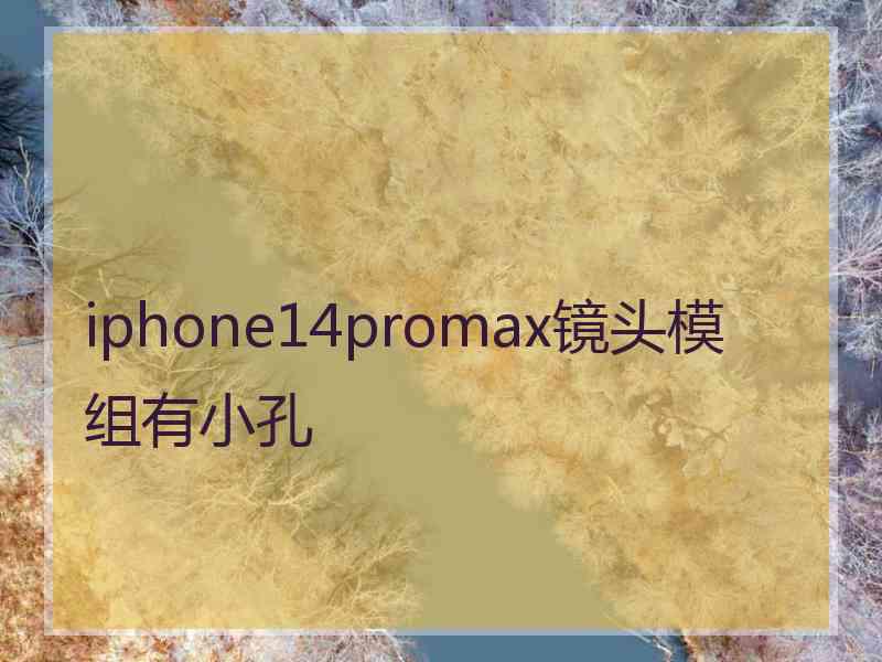 iphone14promax镜头模组有小孔