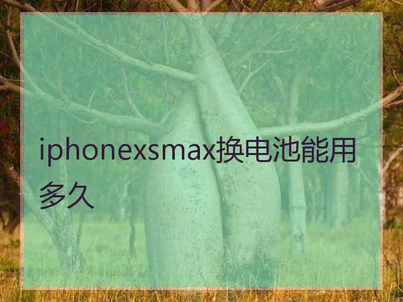 iphonexsmax换电池能用多久