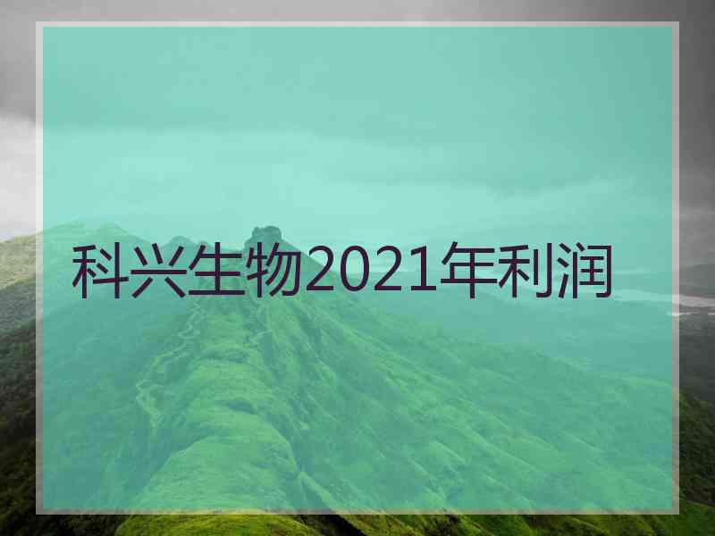 科兴生物2021年利润