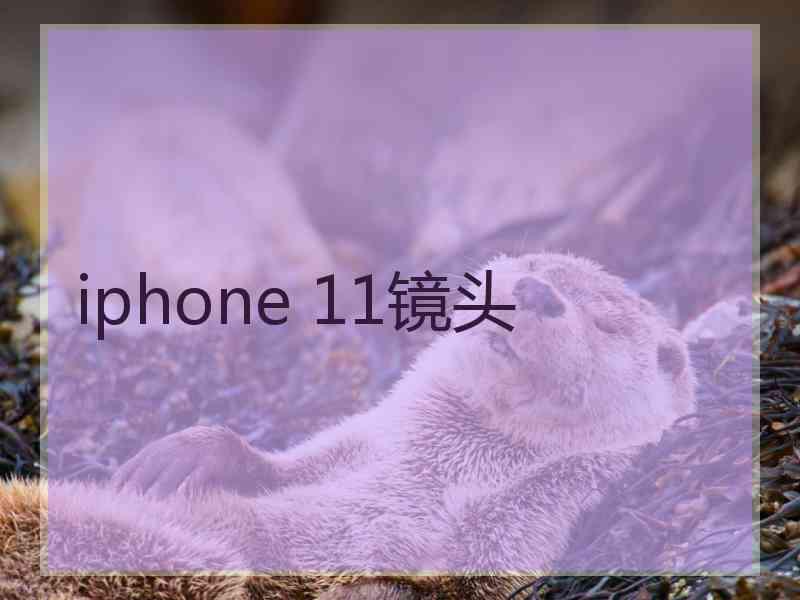 iphone 11镜头