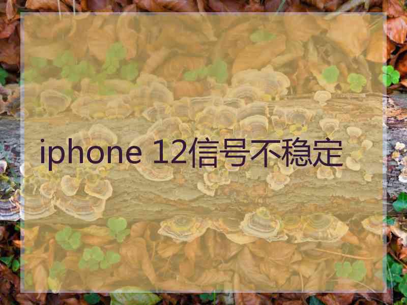 iphone 12信号不稳定