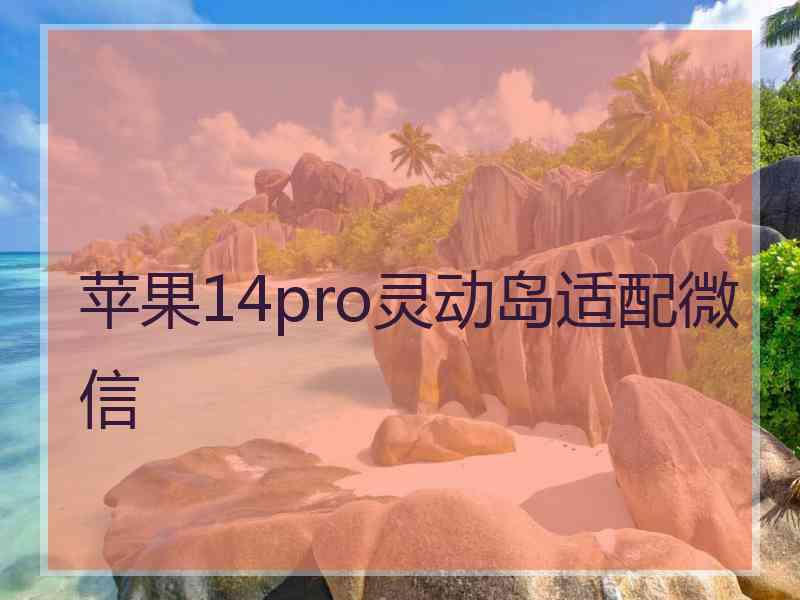 苹果14pro灵动岛适配微信