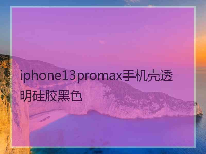 iphone13promax手机壳透明硅胶黑色