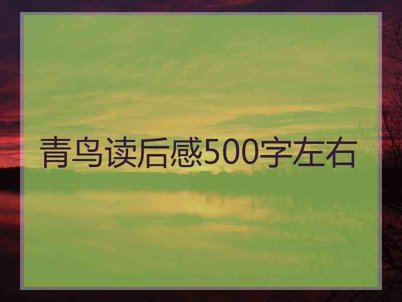 青鸟读后感500字左右