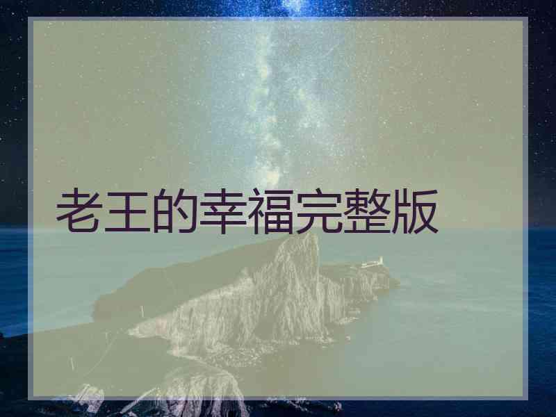 老王的幸福完整版