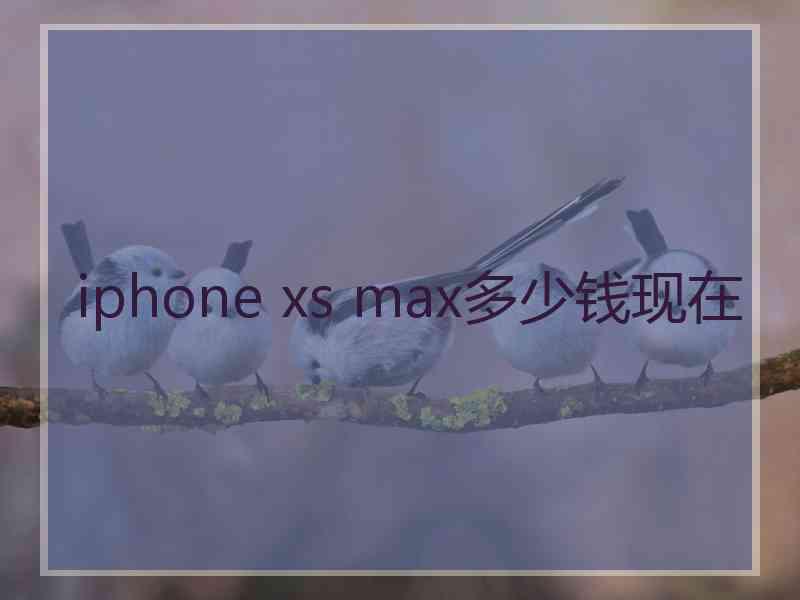 iphone xs max多少钱现在