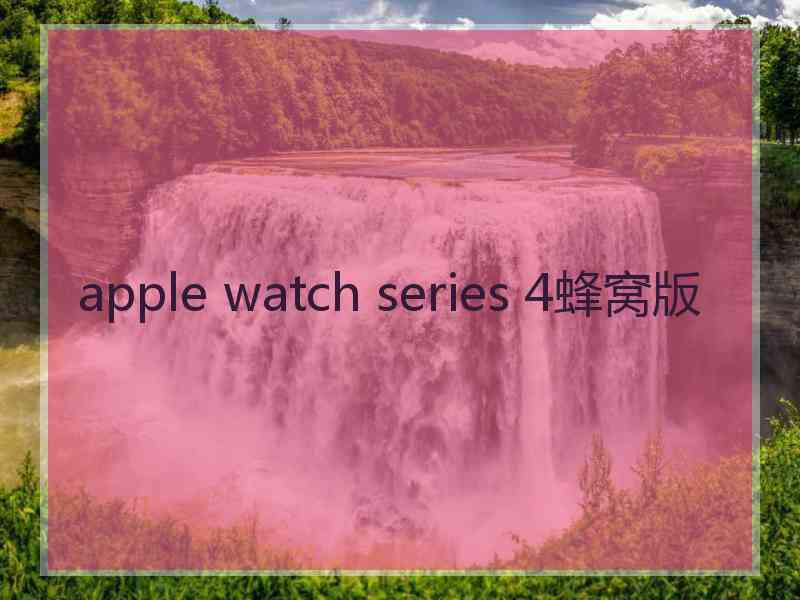 apple watch series 4蜂窝版