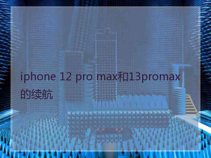 iphone 12 pro max和13promax的续航