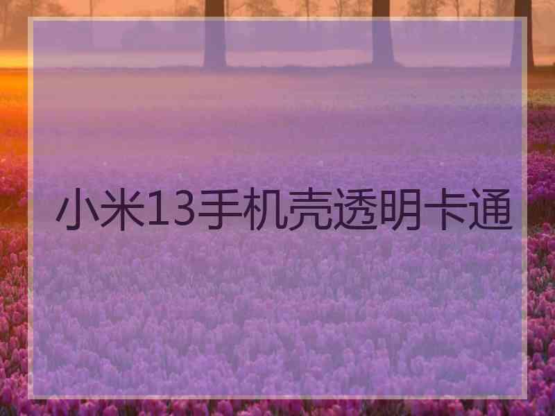 小米13手机壳透明卡通