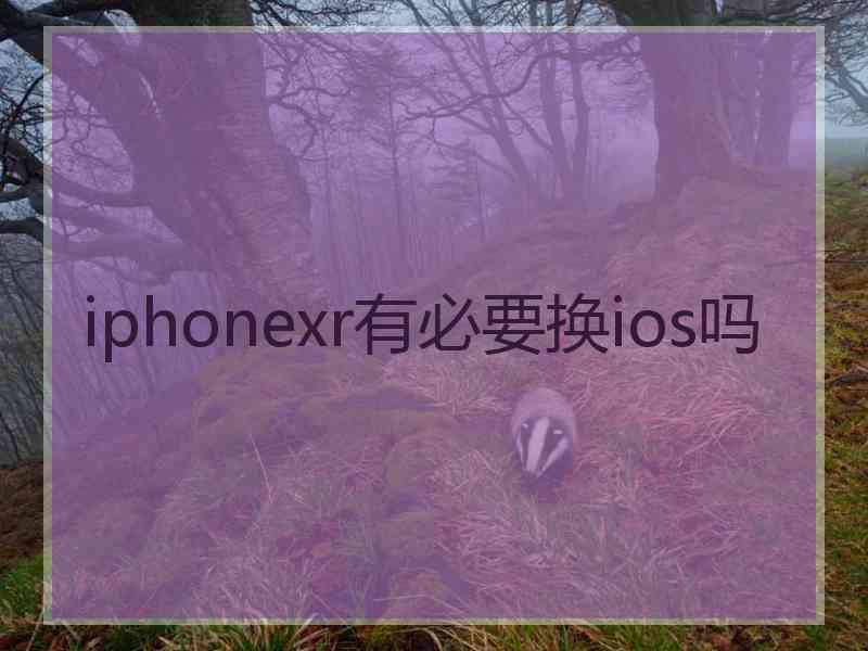 iphonexr有必要换ios吗