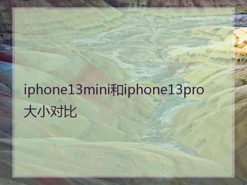 iphone13mini和iphone13pro大小对比