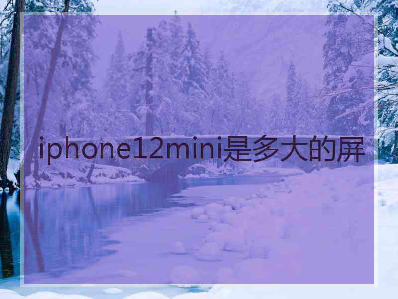 iphone12mini是多大的屏