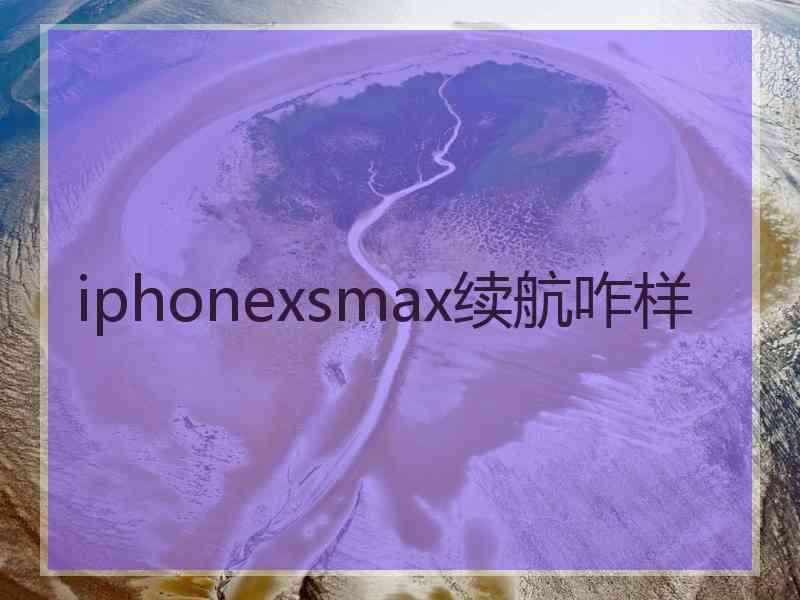 iphonexsmax续航咋样