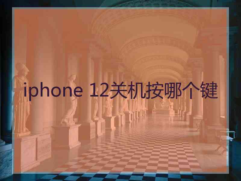 iphone 12关机按哪个键