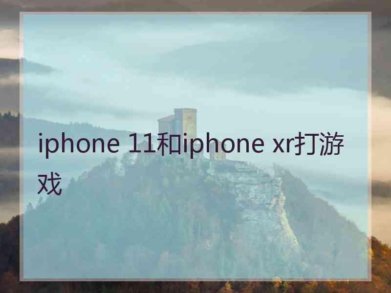 iphone 11和iphone xr打游戏