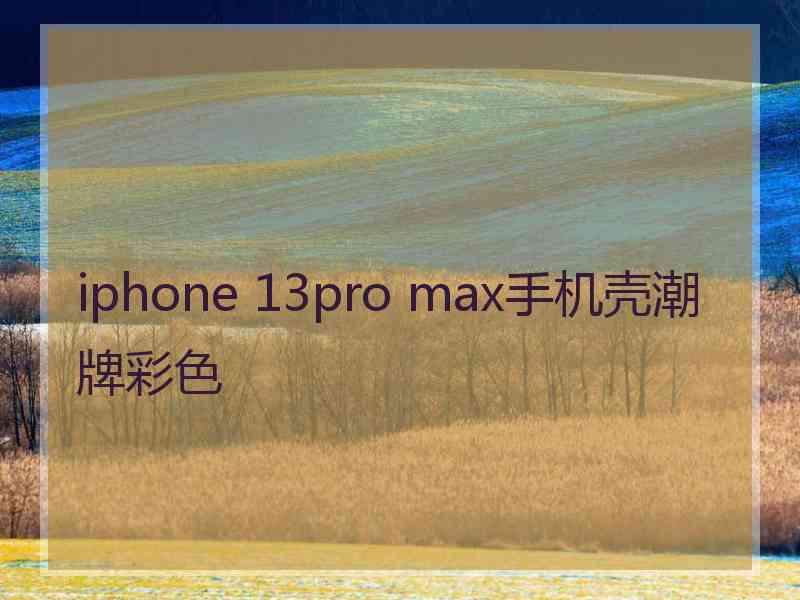 iphone 13pro max手机壳潮牌彩色