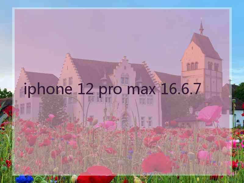 iphone 12 pro max 16.6.7