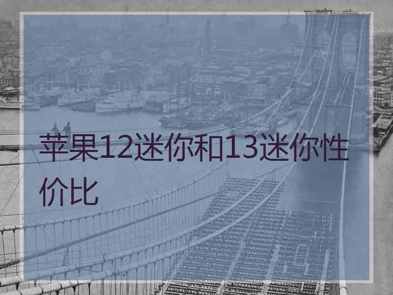 苹果12迷你和13迷你性价比