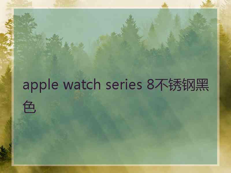 apple watch series 8不锈钢黑色