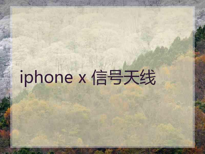 iphone x 信号天线