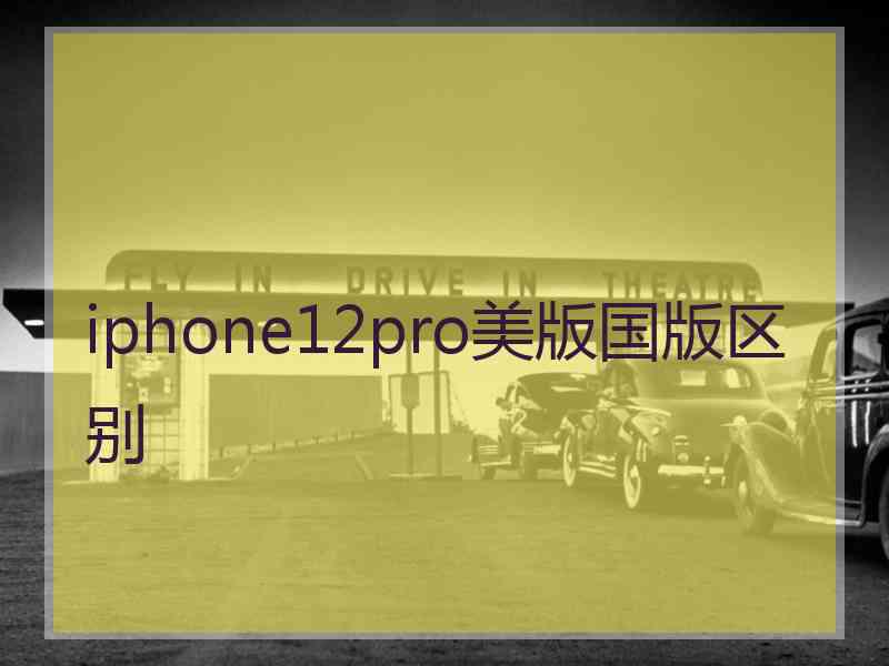 iphone12pro美版国版区别