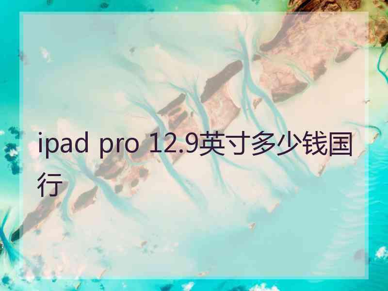 ipad pro 12.9英寸多少钱国行