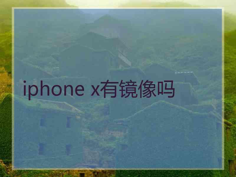 iphone x有镜像吗