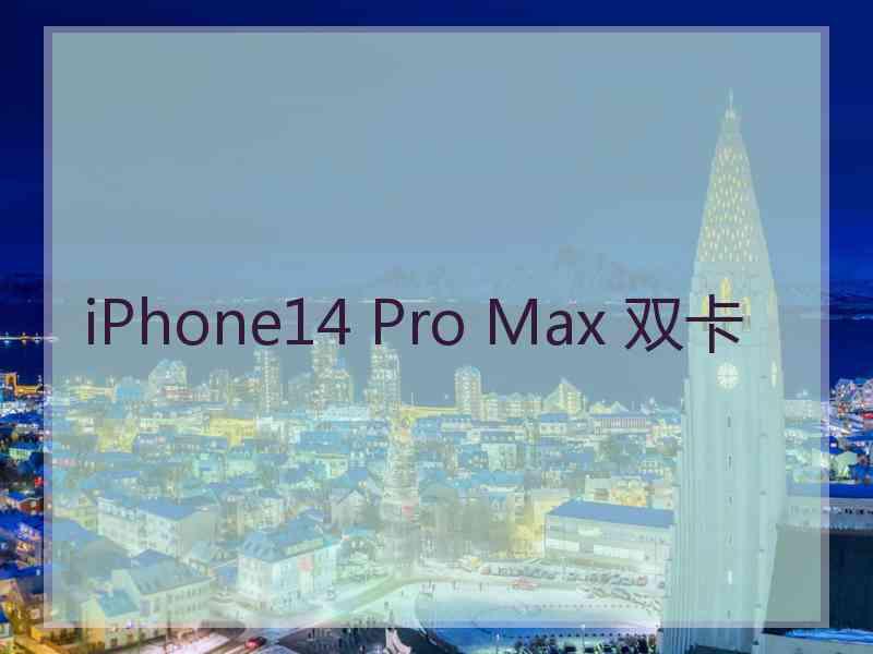 iPhone14 Pro Max 双卡