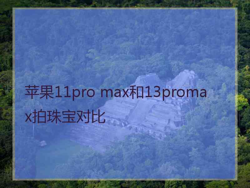 苹果11pro max和13promax拍珠宝对比