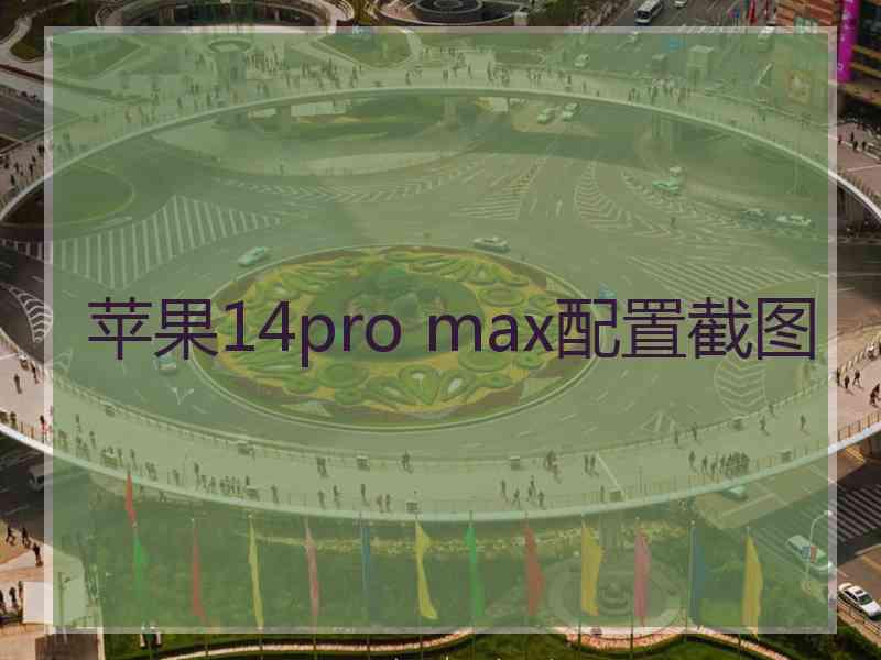 苹果14pro max配置截图