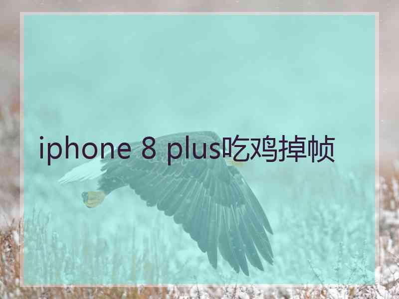 iphone 8 plus吃鸡掉帧