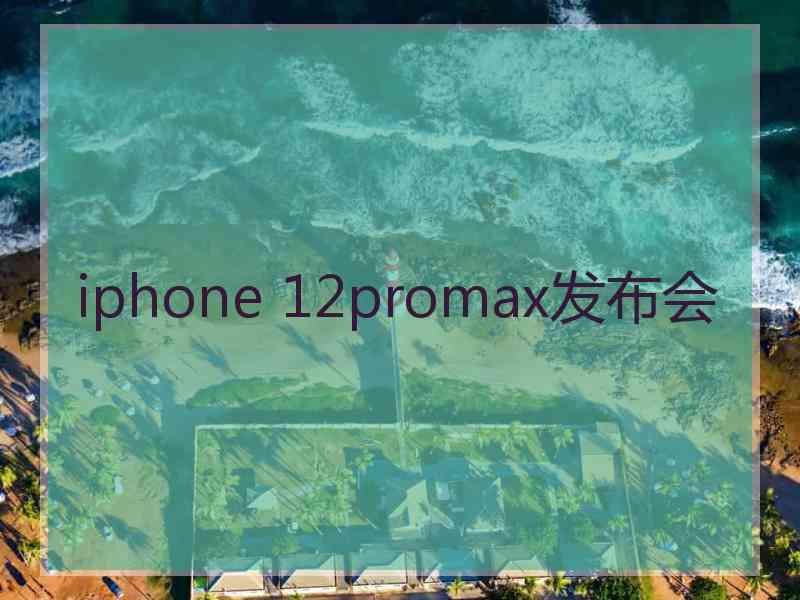 iphone 12promax发布会