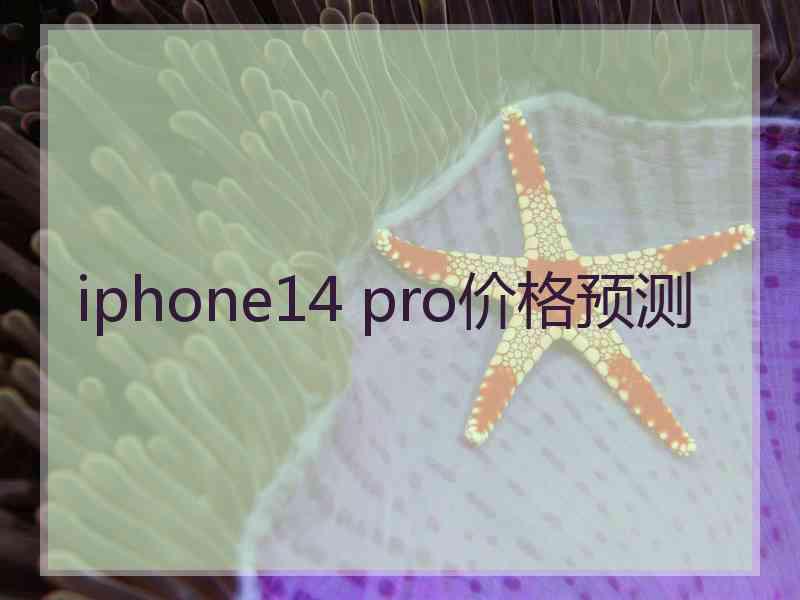 iphone14 pro价格预测