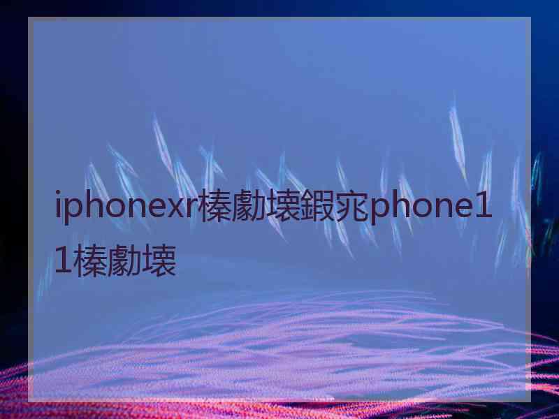 iphonexr榛勮壊鍜宨phone11榛勮壊