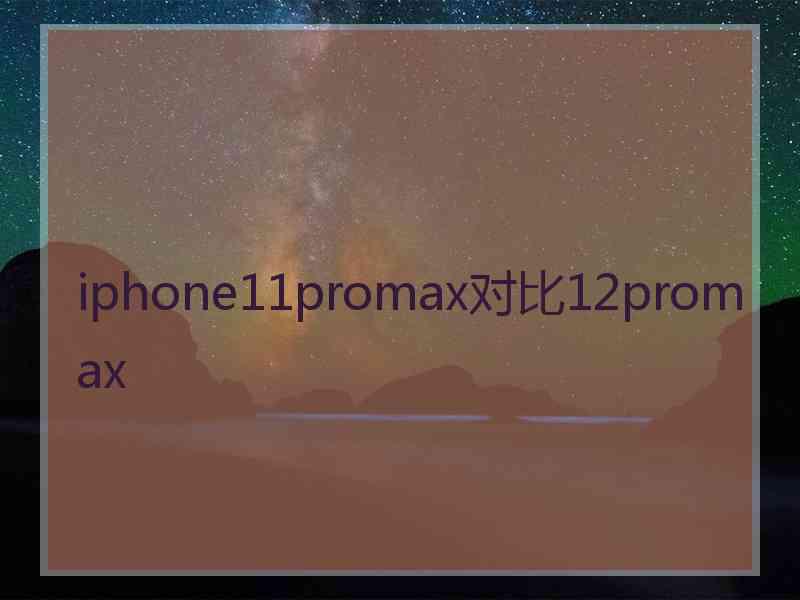 iphone11promax对比12promax